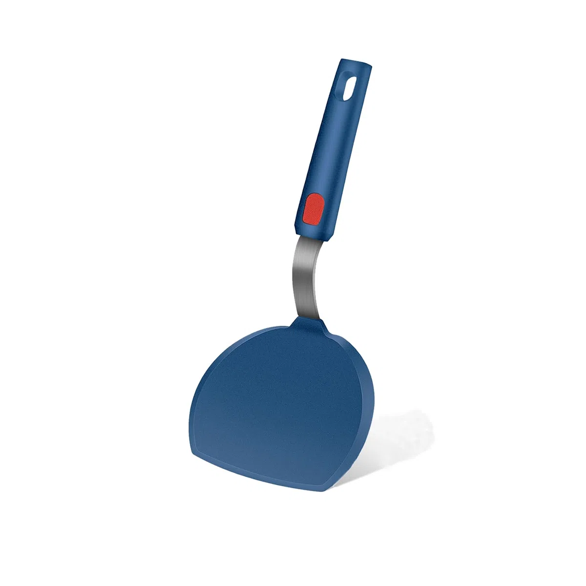 Silicone spatola antiaderente pentole sicuro largo pancake spatolas per cucinare e cuocere 600 ° F resistente al calore spatola uovo di gomma (blu)